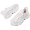 DREAM PAIRS Women’s Platform Chunky Fashion Sneakers Slip on Walking Stylish Lightweight Classic Casual Sneaker(White)