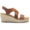 DREAM PAIRS Womens Platform Espadrilles Wedge Sandals, Slip on Elastic Ankle Strap Sandals for Women Casual Dressy Summer(Camel-pu)