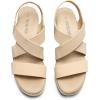 DREAM PAIRS Womens Platform Espadrilles Wedge Sandals, Slip on Elastic Ankle Strap Sandals for Women Casual Dressy Summer(Nude-nubuck)
