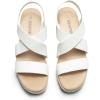 DREAM PAIRS Womens Platform Espadrilles Wedge Sandals, Slip on Elastic Ankle Strap Sandals for Women Casual Dressy Summer(White-pu)