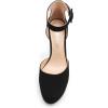 DREAM PAIRS Women’s Platform High Chunky Heels Closed Toe Block Ankle Strap Dress Buckle Round Toe Wedding Party Comfortable Pumps Shoes(Black-nubuck)