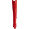 DREAM PAIRS Women’s Thigh High Block Heel Over The Knee Boots(Red-suede)
