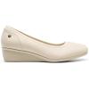 DREAM PAIRS Women’s Wedge Shoes Closed Toe Low Heel Pumps Comfotable Dress Shoes(Beige-pu)