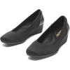 DREAM PAIRS Women’s Wedge Shoes Closed Toe Low Heel Pumps Comfotable Dress Shoes(Black-lycra)