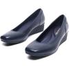 DREAM PAIRS Women’s Wedge Shoes Closed Toe Low Heel Pumps Comfotable Dress Shoes(Navy-pu)