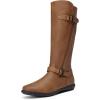 DREAM PAIRS Women’s Faux Fur-Lined Knee High Winter Boots Fall Tall Boots(Camel)