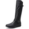 DREAM PAIRS Women’s Faux Fur-Lined Knee High Winter Boots Fall Tall Boots(Trace-black)