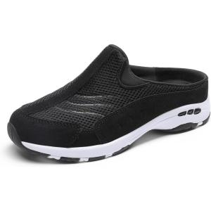 DREAM PAIRS Mules for Women Sneakers Slip on Shoes for Women Walking Shoes(Black)