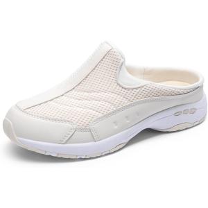 DREAM PAIRS Mules for Women Sneakers Slip on Shoes for Women Walking Shoes(Khaki)