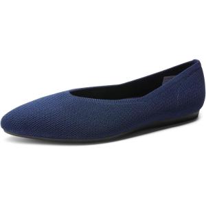 DREAM PAIRS Pointed Toe Flats for Women, Comfortable Dressy Knit Ballet Flats with Arch Support, Women’s Dress Shoes for Work Office Business Casual Travel(Navy)