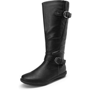DREAM PAIRS Women’s Faux Fur-Lined Knee High Winter Boots Fall Tall Boots(Wide/Calf/Black)