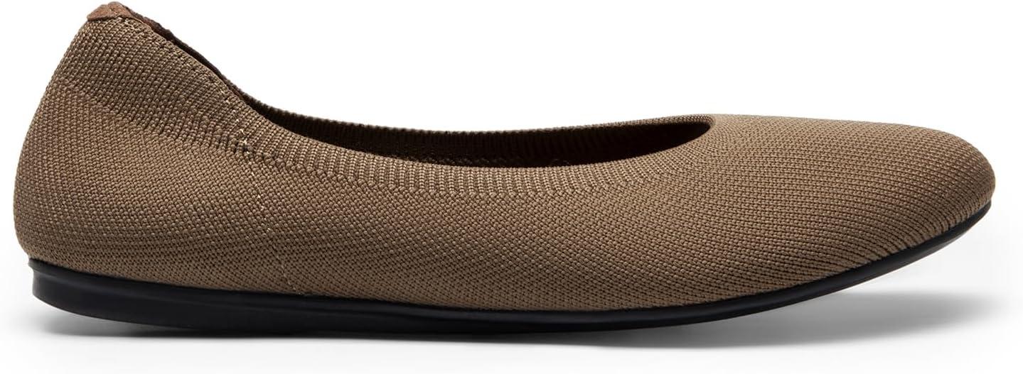 imageDREAM PAIRS Ballet Flats Shoes for Women Foldable Knit Womens Flats with Arch Support Comfortable Shoes for Women Dressy Casual Work OfficeBrown