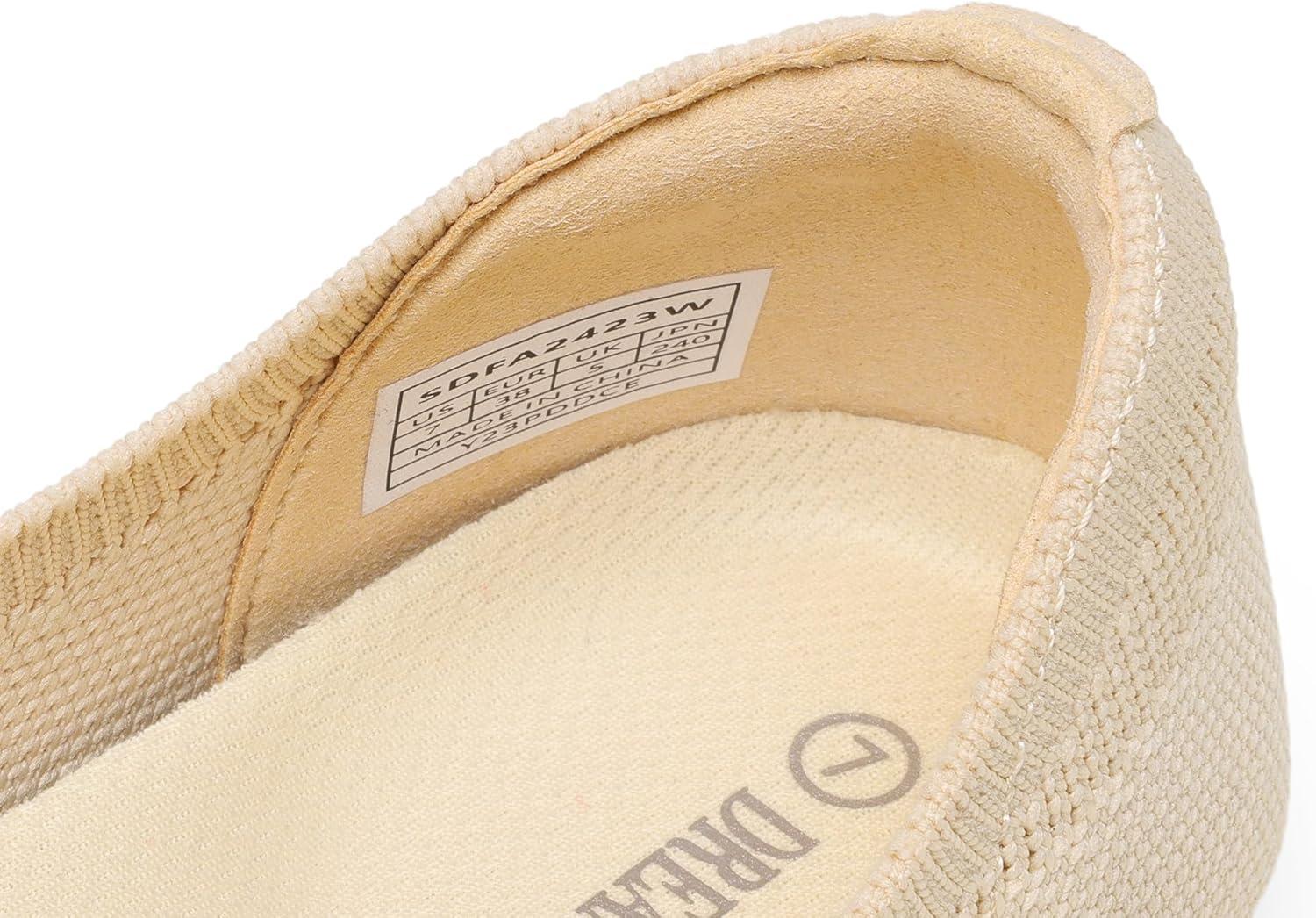 imageDREAM PAIRS Ballet Flats Shoes for Women Foldable Knit Womens Flats with Arch Support Comfortable Shoes for Women Dressy Casual Work OfficeNude
