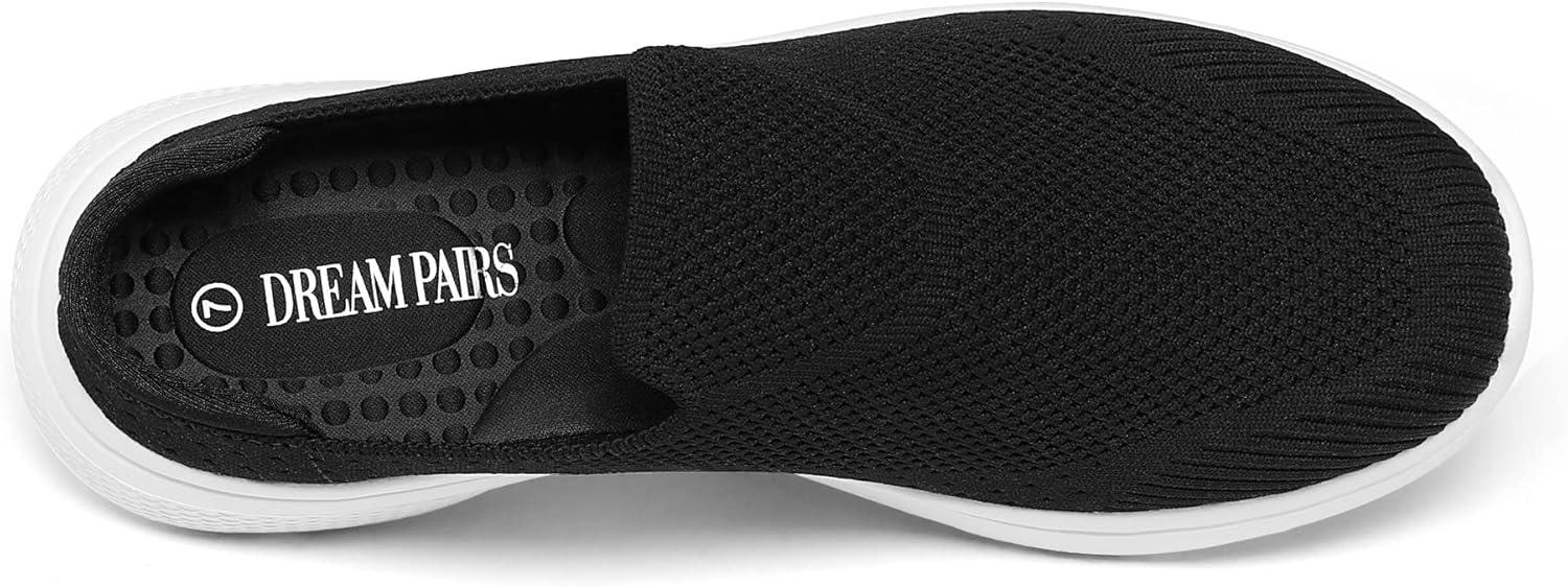 imageDREAM PAIRS Mules for Women Shoes Slip on Sneakers Knit Flats Lightweight Breathable Comfortable Walking ShoesBlack