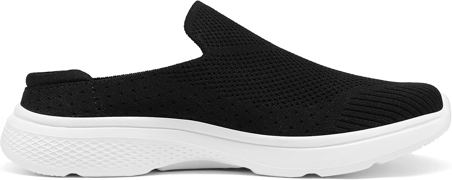 imageDREAM PAIRS Mules for Women Shoes Slip on Sneakers Knit Flats Lightweight Breathable Comfortable Walking ShoesBlack