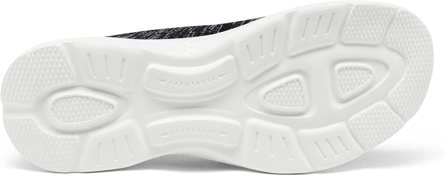 imageDREAM PAIRS Mules for Women Shoes Slip on Sneakers Knit Flats Lightweight Breathable Comfortable Walking ShoesBlackGrey