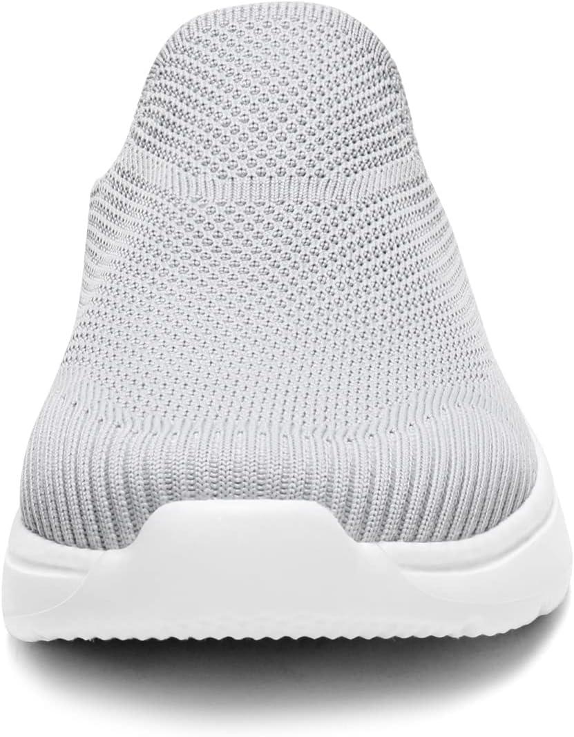 imageDREAM PAIRS Mules for Women Shoes Slip on Sneakers Knit Flats Lightweight Breathable Comfortable Walking ShoesGrey