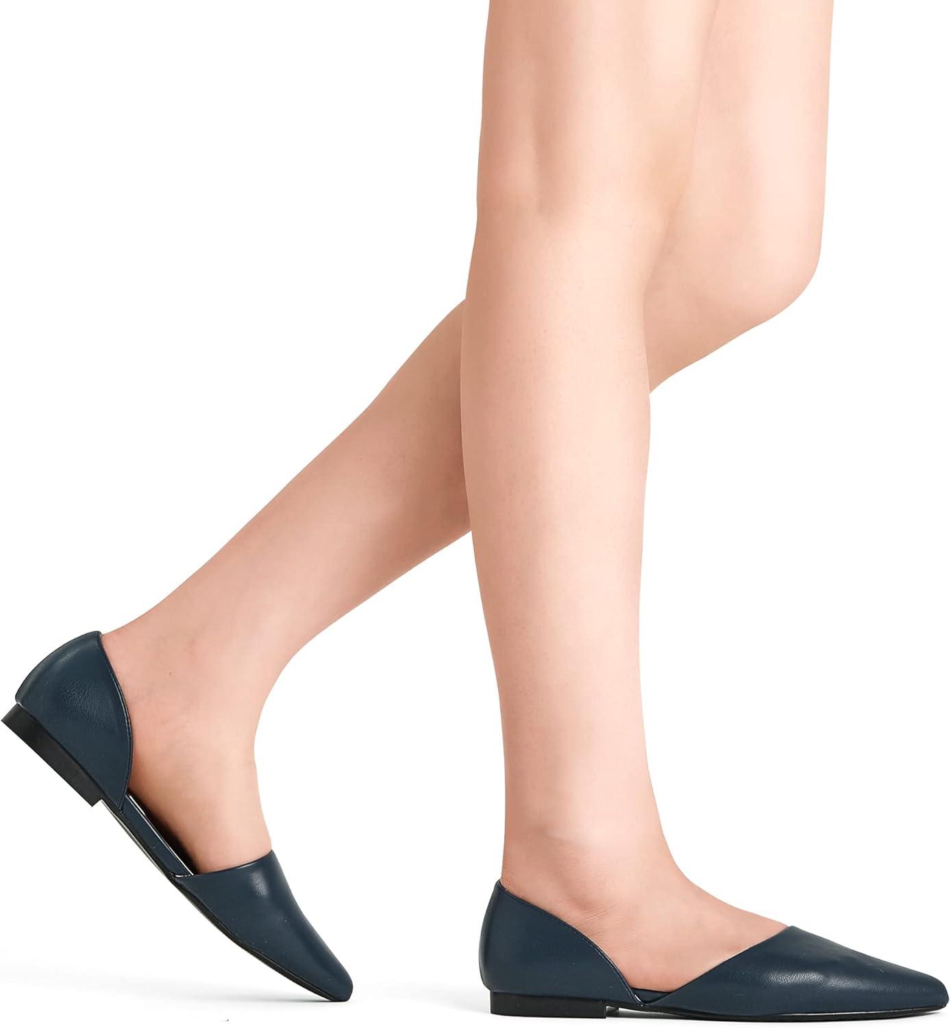 imageDREAM PAIRS Womens Elegant Dressy Flats Shoes Pointed Toe Casual Comfort Slip on Walking Flats for WomenNavy