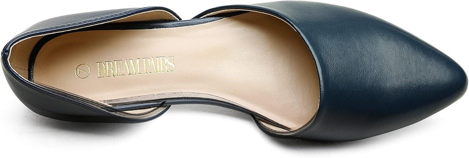 imageDREAM PAIRS Womens Elegant Dressy Flats Shoes Pointed Toe Casual Comfort Slip on Walking Flats for WomenNavy