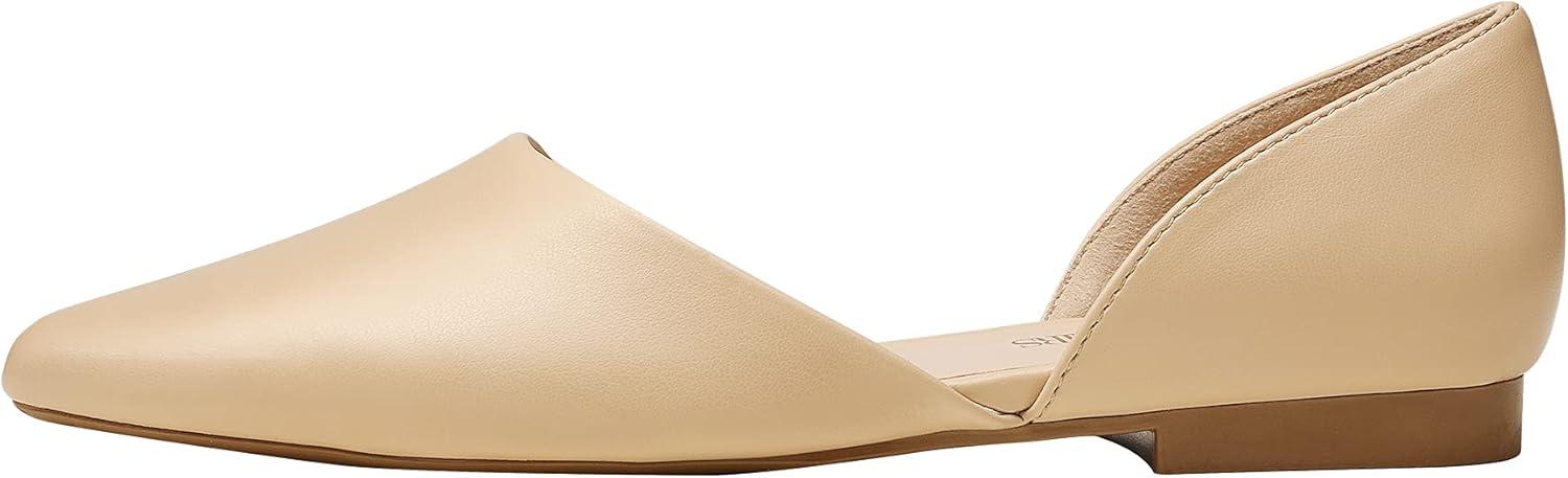 imageDREAM PAIRS Womens Elegant Dressy Flats Shoes Pointed Toe Casual Comfort Slip on Walking Flats for WomenNude