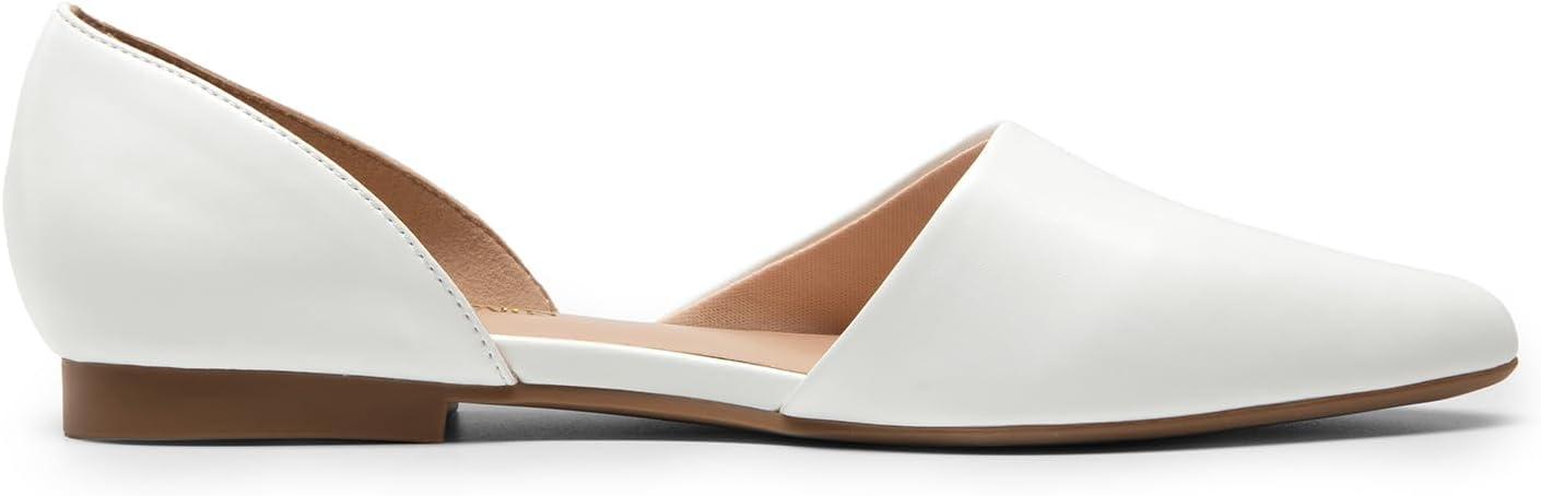 imageDREAM PAIRS Womens Elegant Dressy Flats Shoes Pointed Toe Casual Comfort Slip on Walking Flats for WomenWhitepu