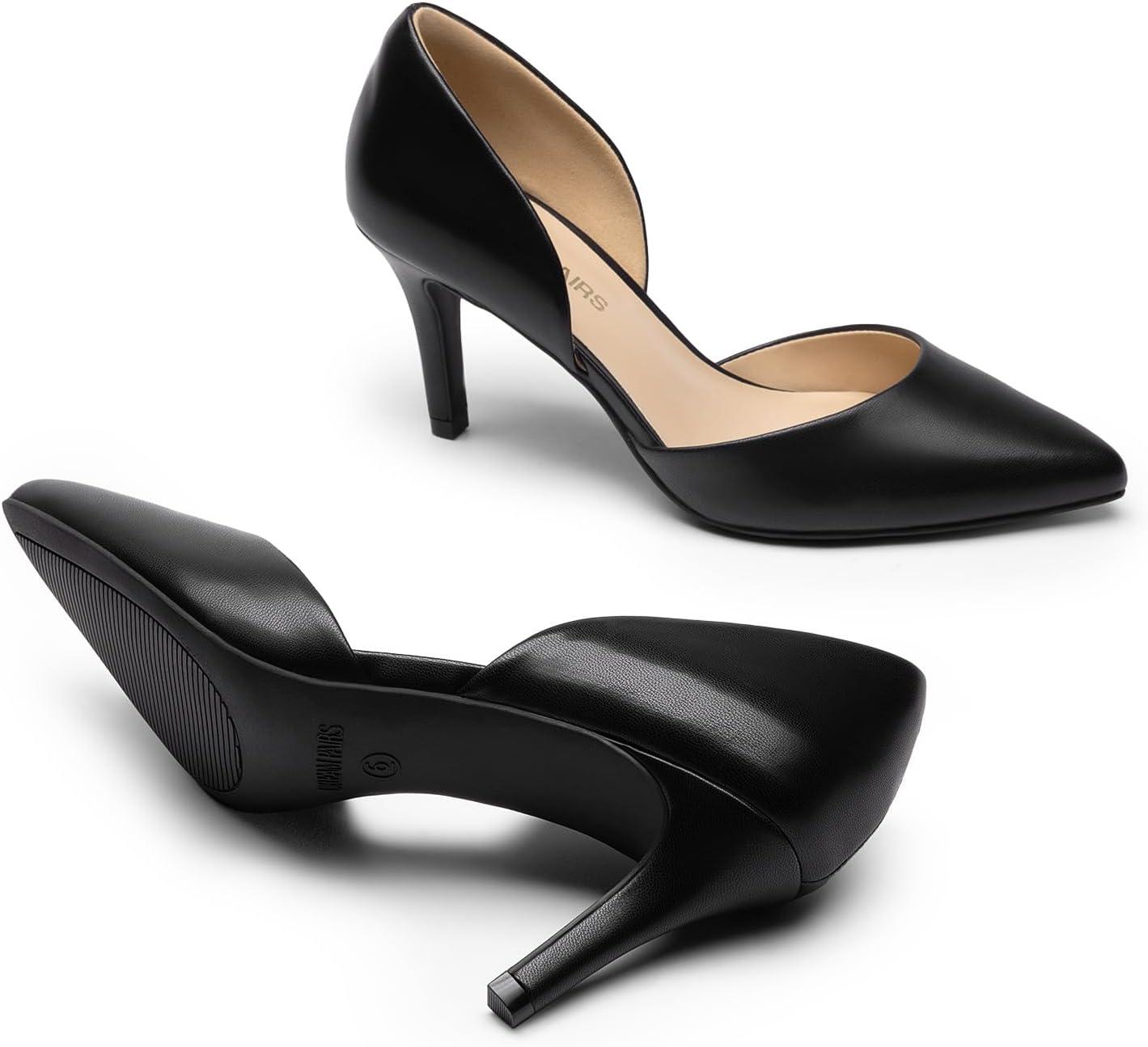 imageDREAM PAIRS Womens High Heel Closed Toe Dress Shoes Pumps Elegant Stiletto DOrsay Slip OnBlackpu