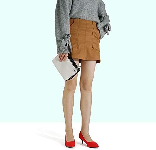 imageDREAM PAIRS Womens Pumps Kitten Heel Pointed Toe Shoes for Women Comfortable Office Work Dress ShoesRedSuede