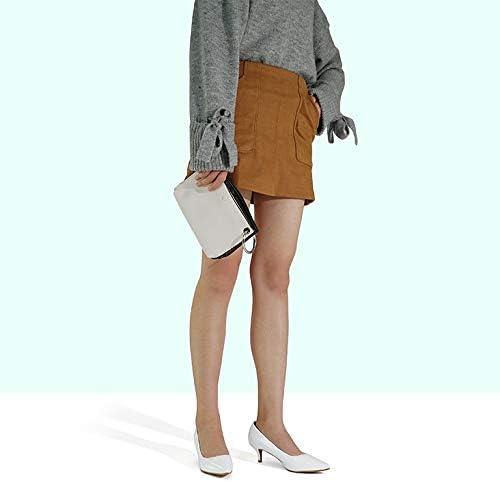 imageDREAM PAIRS Womens Pumps Kitten Heel Pointed Toe Shoes for Women Comfortable Office Work Dress ShoesWhitePat