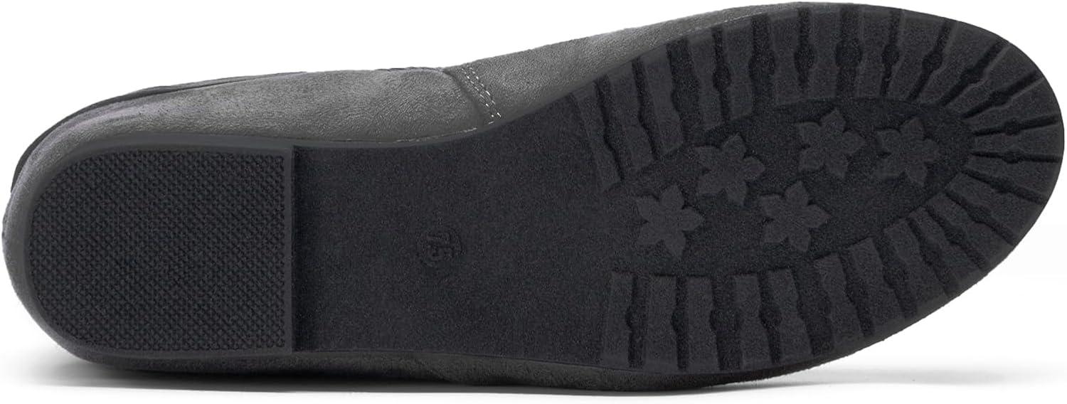 imageDREAM PAIRS Womens Wide Calf Knee High Boots Furlined Low Hidden Wedge BootsGrey SuedeWide Calf