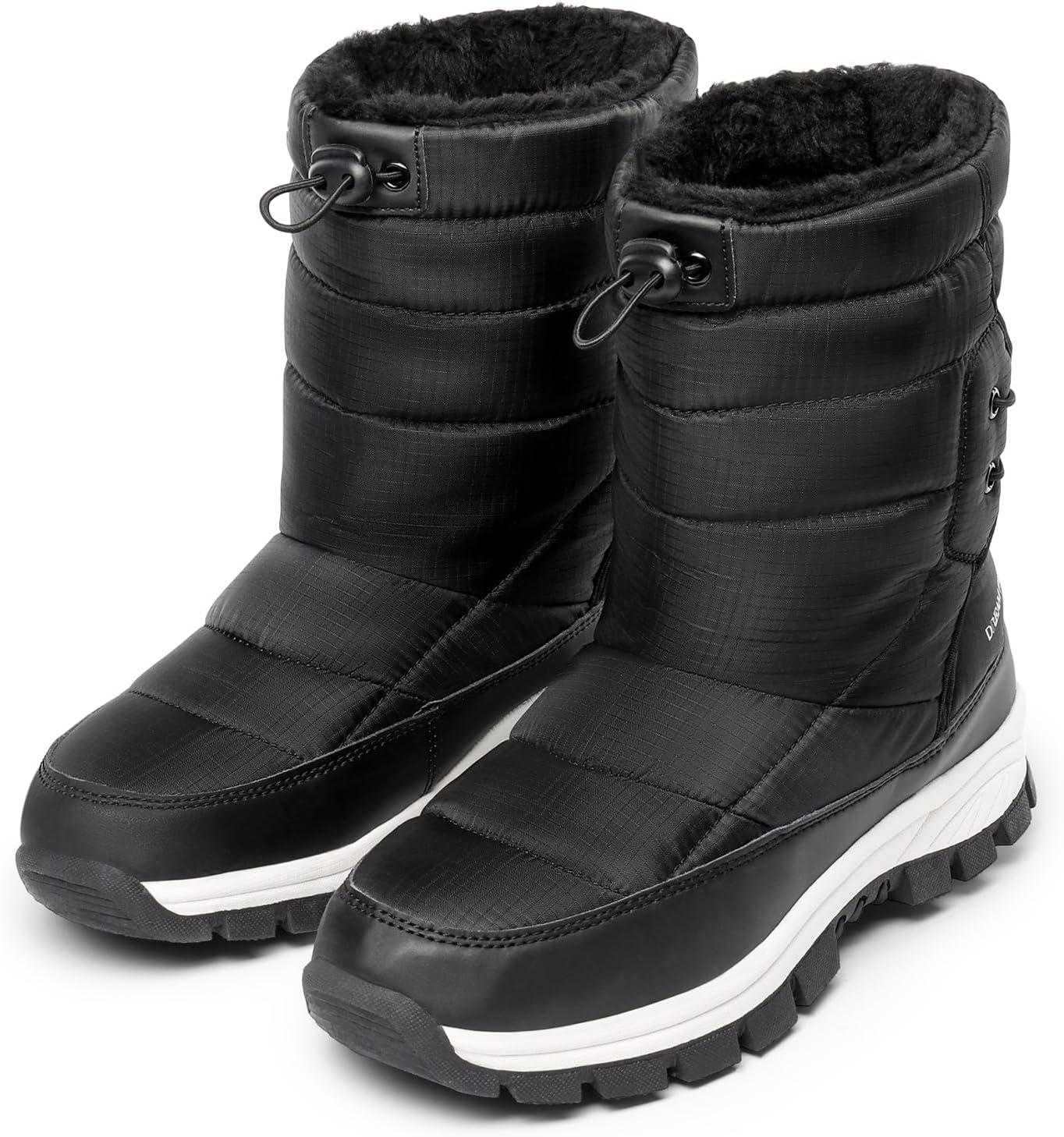 imageDREAM PAIRS Womens Winter Snow Boots Waterproof Lightweight Warm Fashion Janara Mid Calf BootBlack