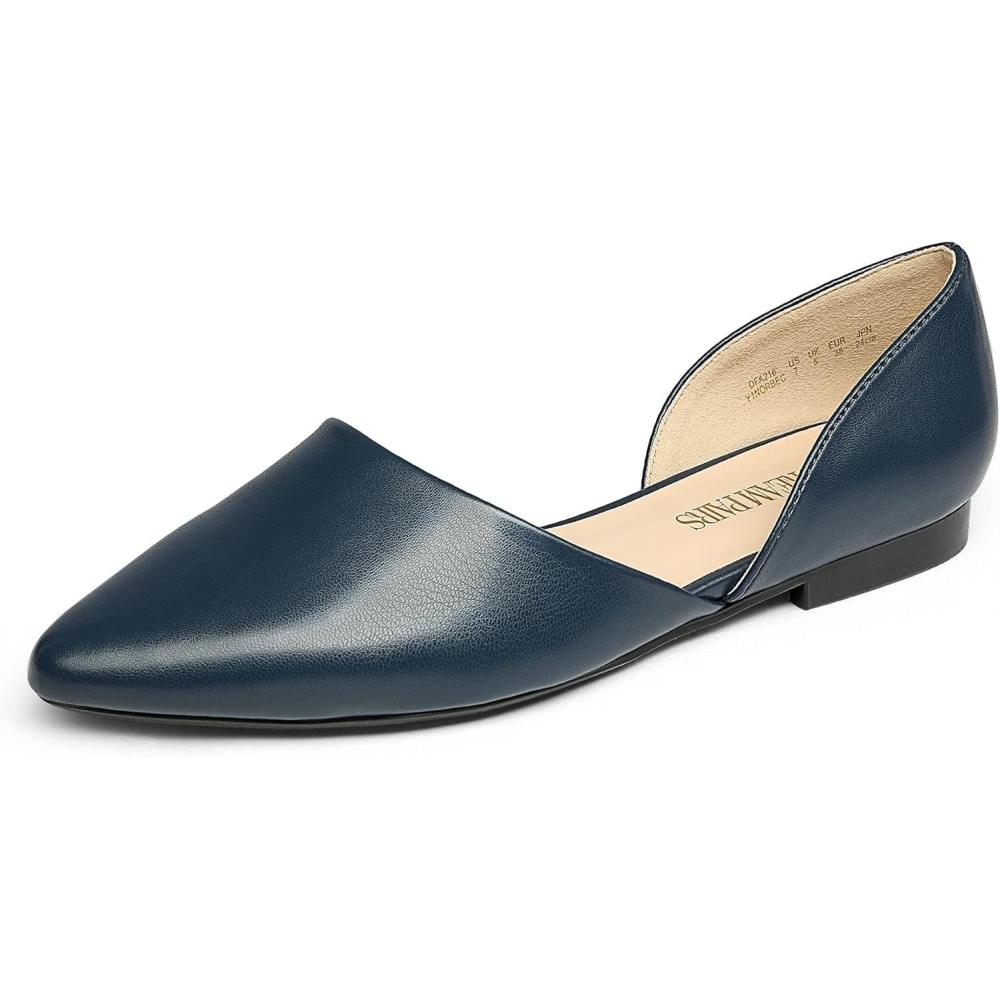 imageDREAM PAIRS Womens Elegant Dressy Flats Shoes Pointed Toe Casual Comfort Slip on Walking Flats for WomenNavy