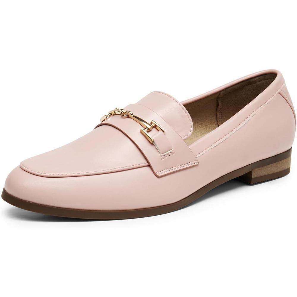 imageDREAM PAIRS Womens Loafers Penny Loafers Fashion Comfortable Flats Dressy ShoesPinkpu