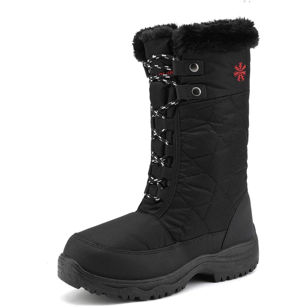 imageDREAM PAIRS Womens Warm Faux Fur Lined MidCalf Winter Snow BootsGooseBlack