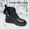 DREAM PAIRS Boys Girls Side Zipper Combat Ankle Boots(Toddler/Little Kid(Black/Pu)