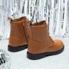 DREAM PAIRS Boys Girls Side Zipper Combat Ankle Boots(Toddler/Little Kid(Camel)