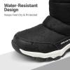 DREAM PAIRS Boys Girls Snow Boots Lightweight Slip Resistant Mid Calf Winter Shoes for Little/Big Kid(Black)