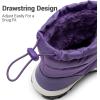 DREAM PAIRS Boys Girls Snow Boots Lightweight Slip Resistant Mid Calf Winter Shoes for Little/Big Kid(Purple)