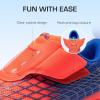 DREAM PAIRS Boys Girls Soccer Cleats Firm Ground Kids Youth Athletic Outdoor Football Shoes(Orange/Blue)