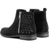 DREAM PAIRS Girls Ankle Boots Kids Fashion Booties with Glitter Stars Side Zipper Low Heels Warm Shoes for Toddler/Little Kid/Big Kid(Black)