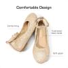DREAM PAIRS Girls Dress Shoes Girl’s Ballerina Flat Ankle Strap Ballet Flats (Toddler/Little Kid/Big Kid)(Gold/Glitter)