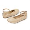 DREAM PAIRS Girls Dress Shoes Girl’s Ballerina Flat Ankle Strap Ballet Flats (Toddler/Little Kid/Big Kid)(Gold/Glitter)