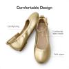 DREAM PAIRS Girls Dress Shoes Girl’s Ballerina Flat Ankle Strap Ballet Flats (Toddler/Little Kid/Big Kid)(Gold-pu)