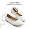 DREAM PAIRS Girls Dress Shoes Girl’s Ballerina Flat Ankle Strap Ballet Flats (Toddler/Little Kid/Big Kid)(White)
