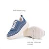 DREAM PAIRS Girls Fashion Sneakers Tennis Shoes Kids Platform Lightweight Lace Up Casual Walking Shoes(Denim Blue)