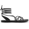 DREAM PAIRS Lace-up Gladiator Sandals Strappy Dressy Summer Flat Sandals for Women(Black)