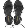 DREAM PAIRS Lace-up Gladiator Sandals Strappy Dressy Summer Flat Sandals for Women(Black)