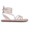 DREAM PAIRS Lace-up Gladiator Sandals Strappy Dressy Summer Flat Sandals for Women(Rose Gold-pu)