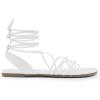 DREAM PAIRS Lace-up Gladiator Sandals Strappy Dressy Summer Flat Sandals for Women(White)