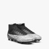 DREAM PAIRS Men’s Firm Ground Soccer Cleats High-top Football Cleats FG/AG Professional Training Outdoor Lightweight Soccer Shoes(Black/Light Grey)