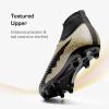 DREAM PAIRS Men’s Firm Ground Soccer Cleats High-top Football Cleats FG/AG Professional Training Outdoor Lightweight Soccer Shoes(Black/Orange)